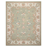 LoomBloom Multi Size Sage Hand Hooked Wool Rug in a Beautiful Agra Transitional Weave